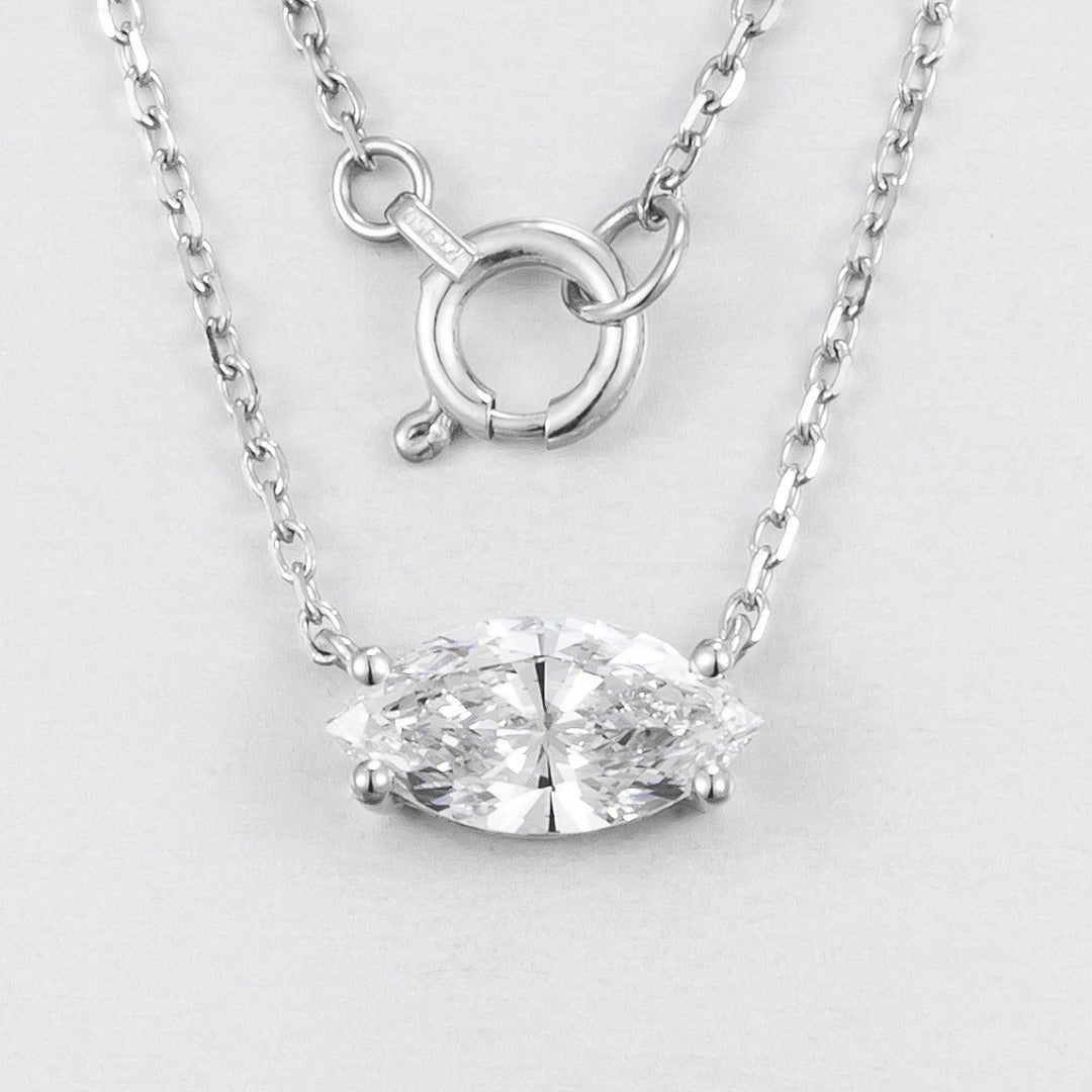 Serwa Jewellery | Pure Oval – PT950 Lab-Grown Diamond Necklace