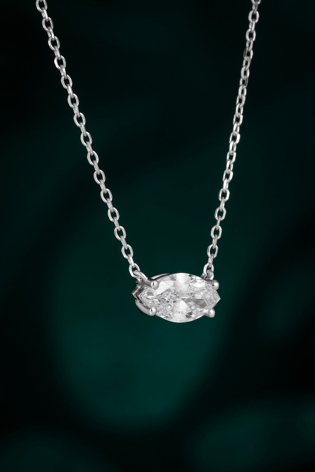 Serwa Jewellery | Pure Oval – PT950 Lab-Grown Diamond Necklace
