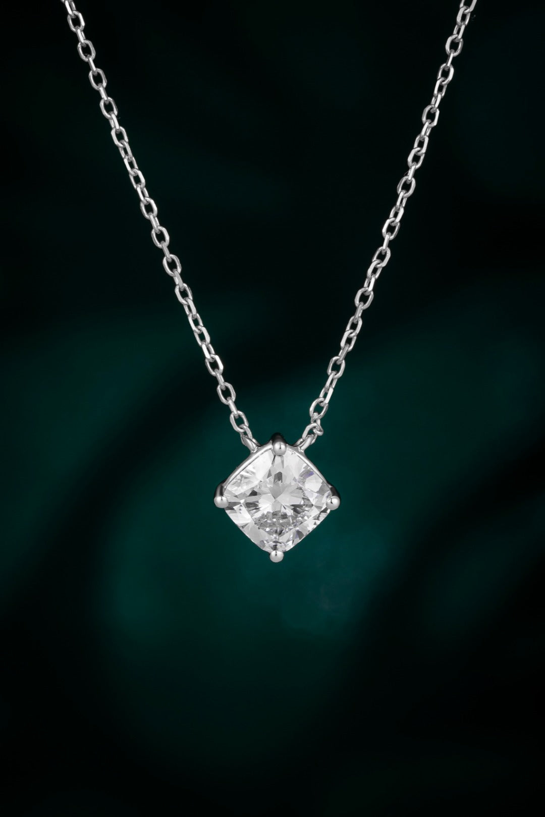 Serwa Jewellery | Pure Cushion – PT950 Lab-Grown Diamond Necklace