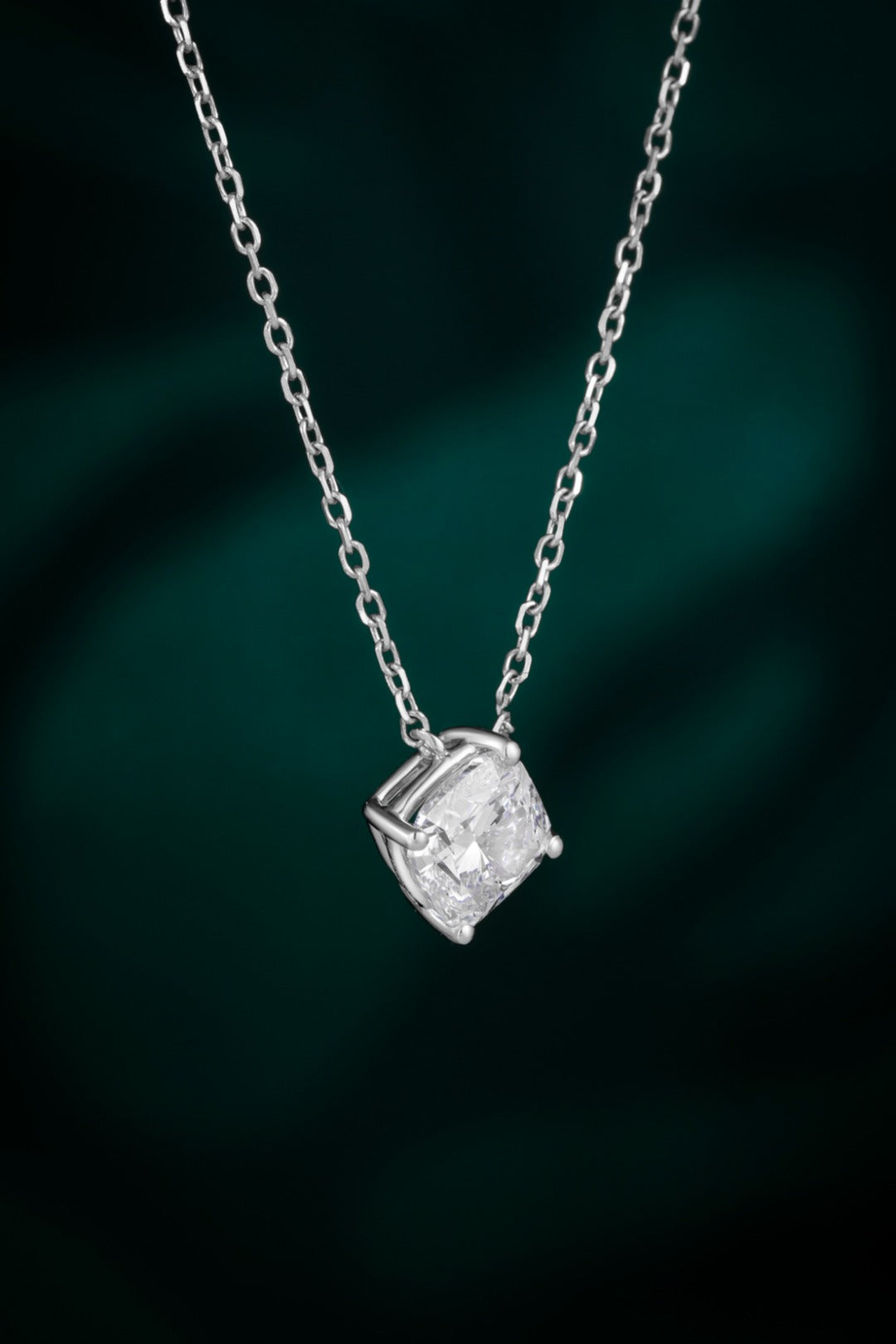 Serwa Jewellery | Pure Cushion – PT950 Lab-Grown Diamond Necklace