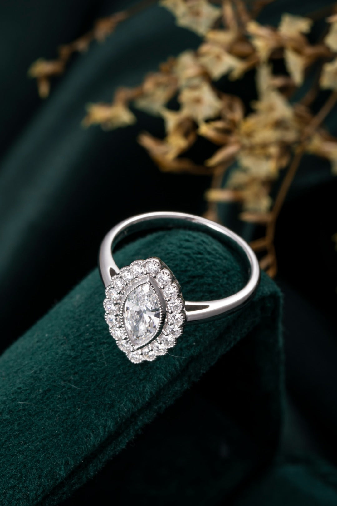 Serwa Jewellery | Halo Marquise – PT900 Lab-Grown Diamond Ring