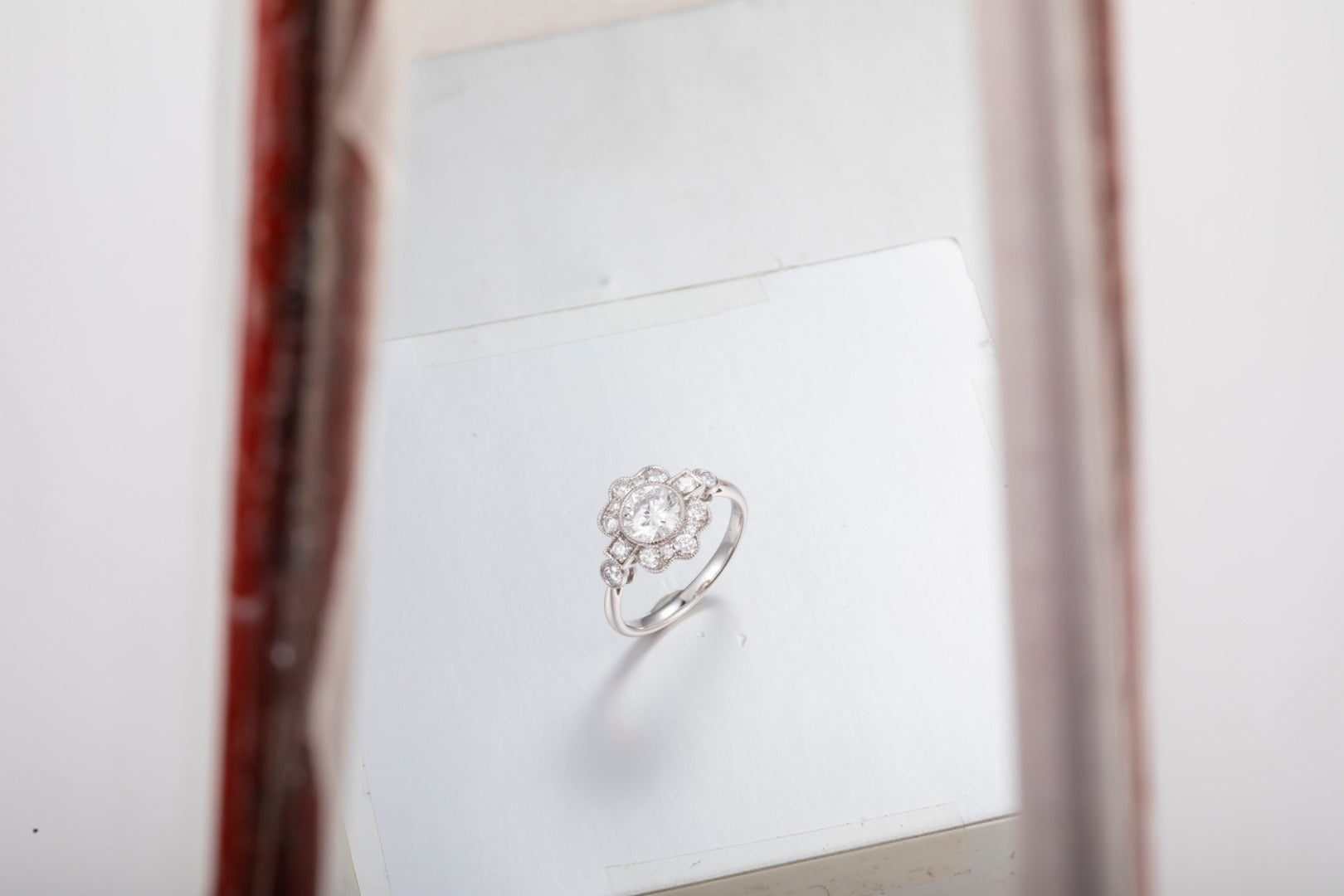 Serwa Jewellery | Floral Halo Radiance – PT900 Lab-Grown Diamond Ring