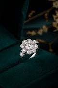 Serwa Jewellery | Floral Halo Radiance – PT900 Lab-Grown Diamond Ring