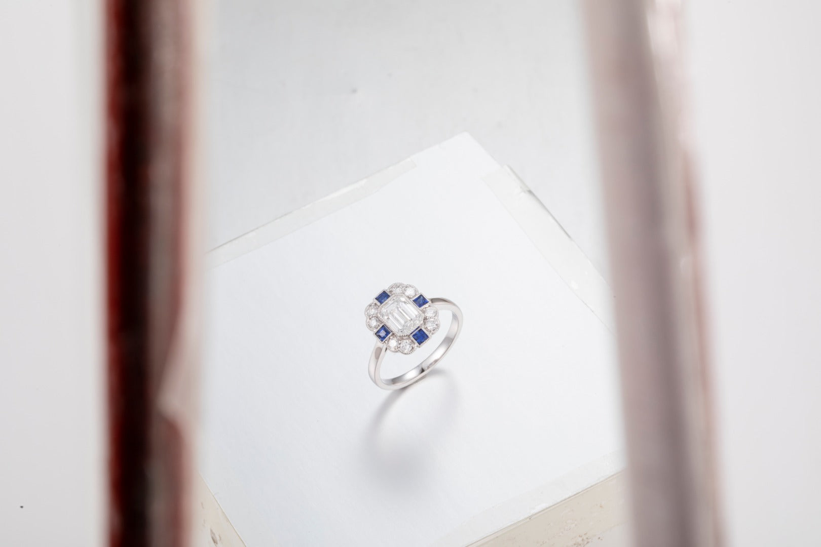Serwa Jewellery | Sapphire Crest Halo – PT900 Lab-Grown Diamond Ring