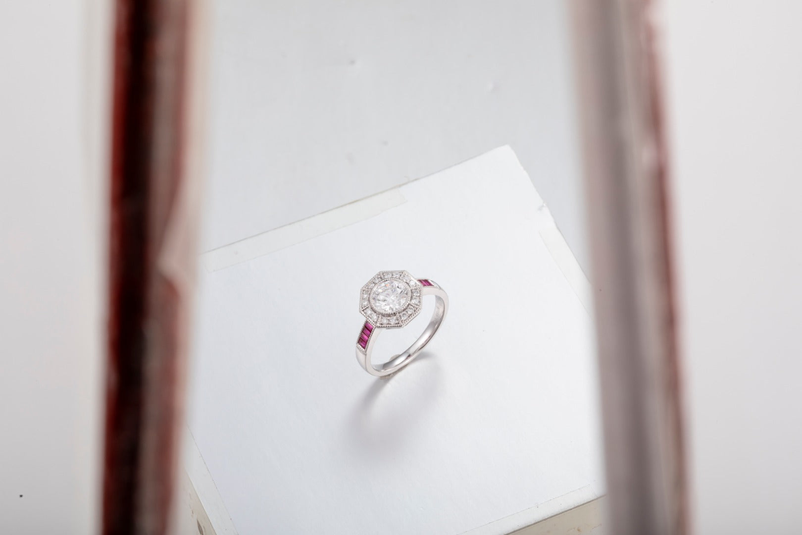 Serwa Jewellery | Octagonal Halo Heritage – PT900 Lab-Grown Diamond Ring