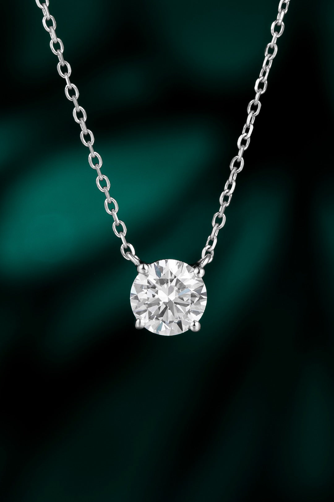 Serwa Jewellery | Round Solitaire – PT950 Lab-Grown Diamond Necklace