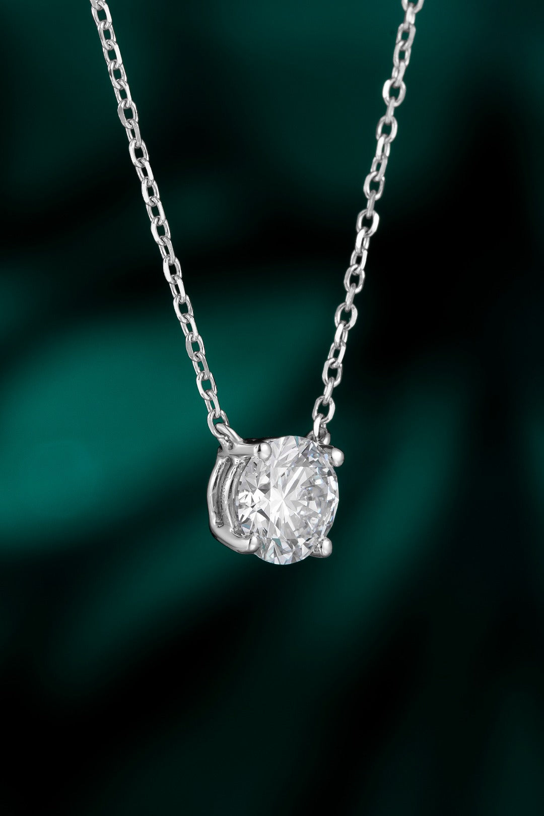 Serwa Jewellery | Round Solitaire – PT950 Lab-Grown Diamond Necklace