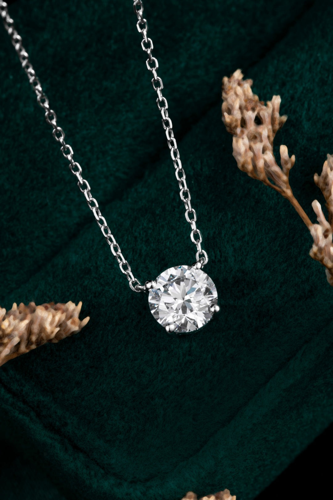Serwa Jewellery | Round Solitaire – PT950 Lab-Grown Diamond Necklace