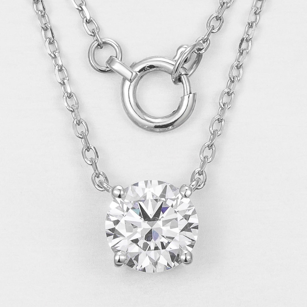 Serwa Jewellery | Round Solitaire – PT950 Lab-Grown Diamond Necklace