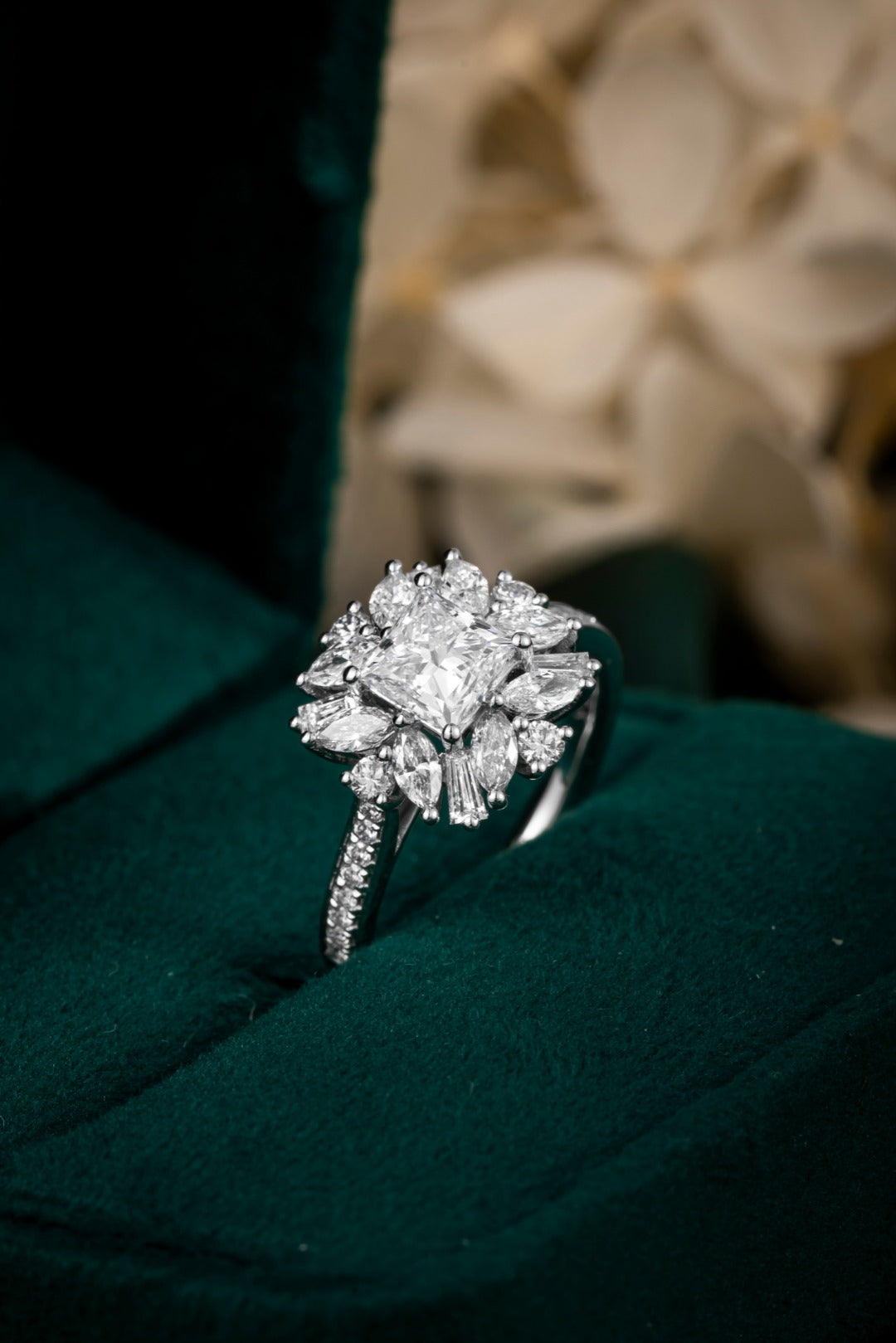 Serwa Jewellery | Floral Radiance – PT900 Lab-Grown Diamond Ring