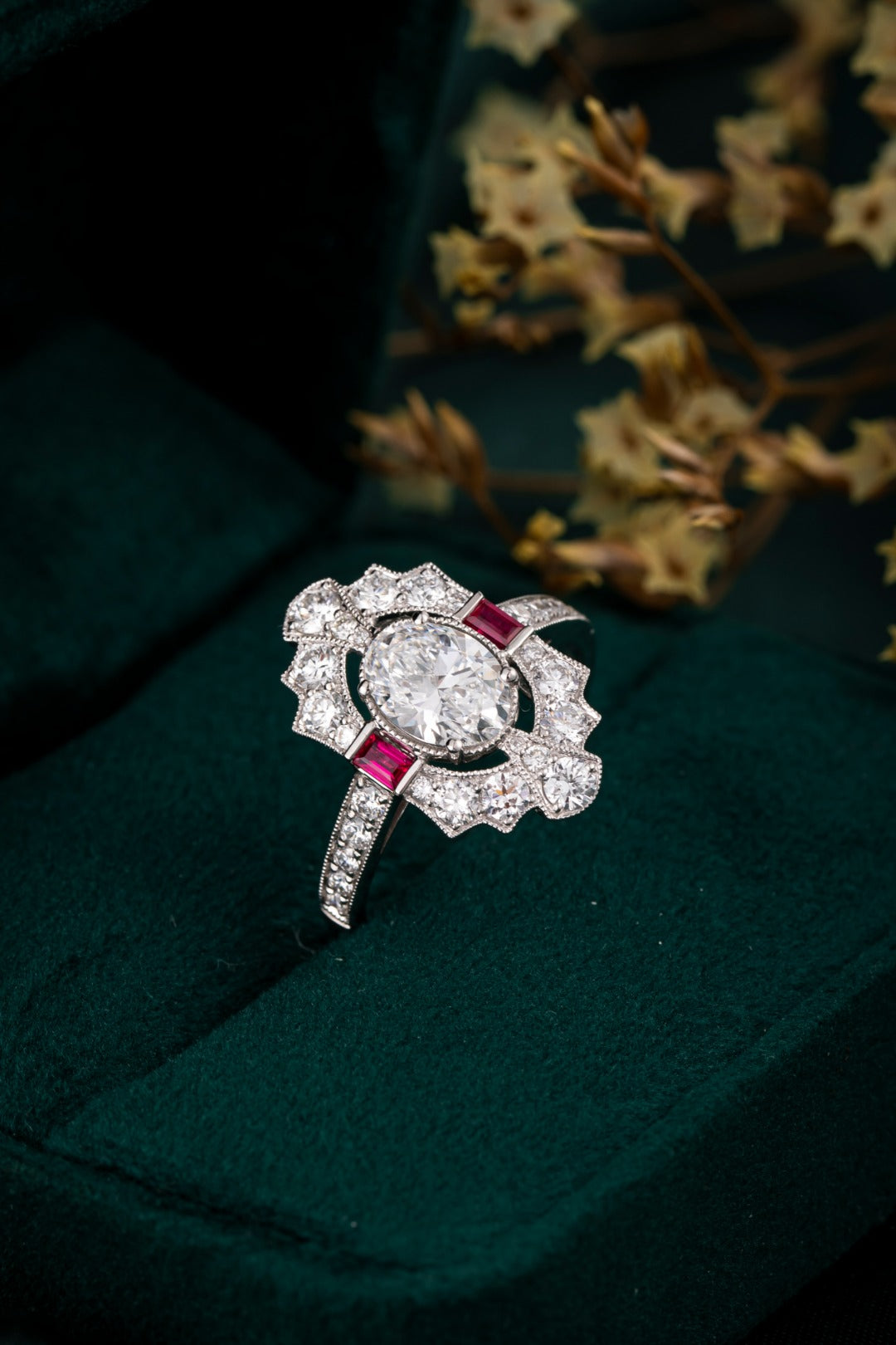 Serwa Jewellery | Crimson Geometry – PT900 Lab-Grown Diamond Ring