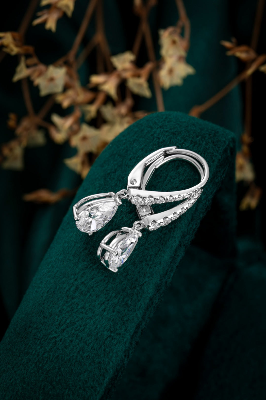 Serwa Jewellery | Luminous Drop – PT950 Lab-Grown Diamond Earrings