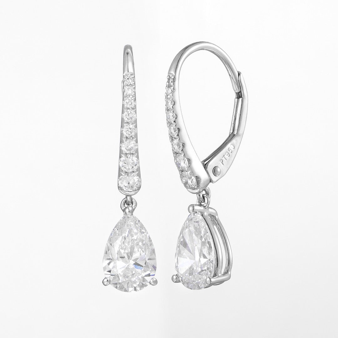 Serwa Jewellery | Luminous Drop – PT950 Lab-Grown Diamond Earrings