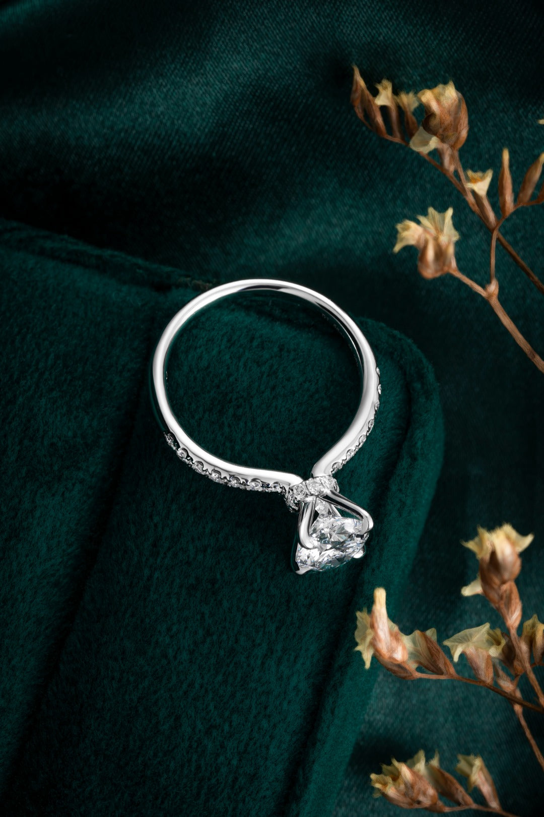 Serwa Jewellery | Classic Pavé Solitaire – PT900 Lab-Grown Diamond Ring