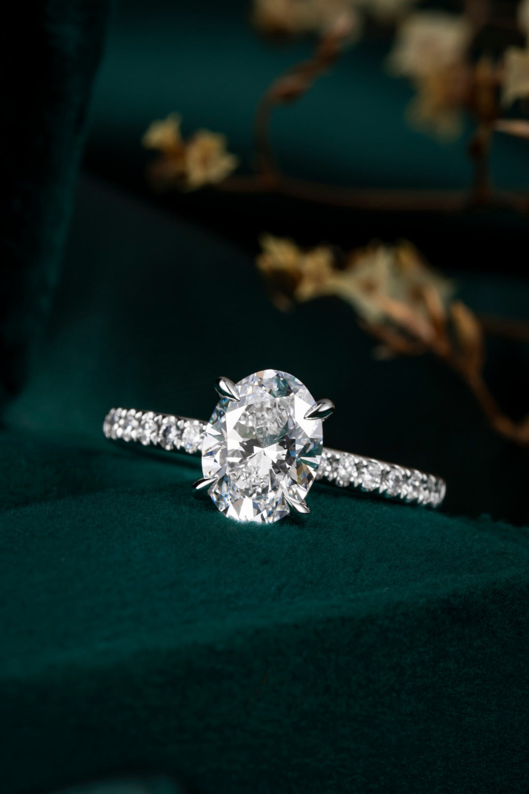 Serwa Jewellery | Classic Pavé Solitaire – PT900 Lab-Grown Diamond Ring