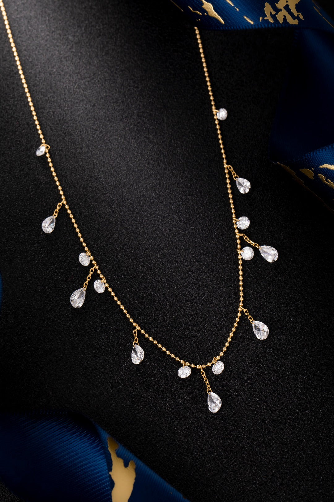 Serwa Jewellery | Celestial Drizzle – 18K Lab-Grown Diamond Necklace