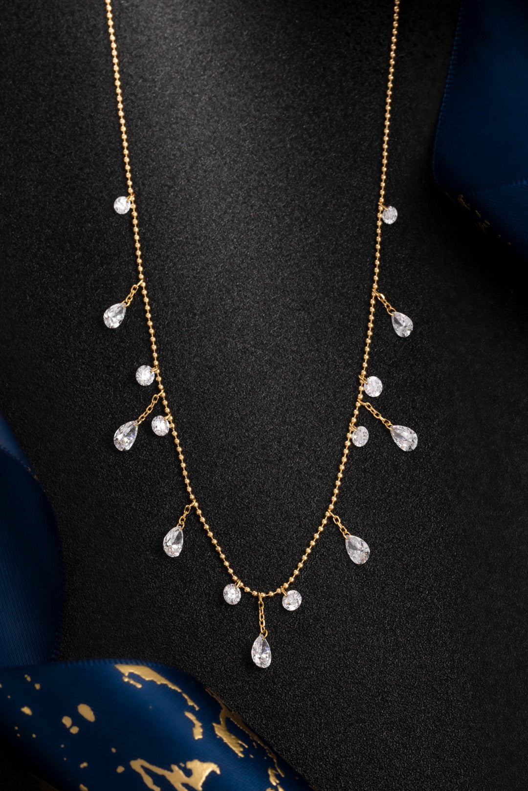 Serwa Jewellery | Celestial Drizzle – 18K Lab-Grown Diamond Necklace