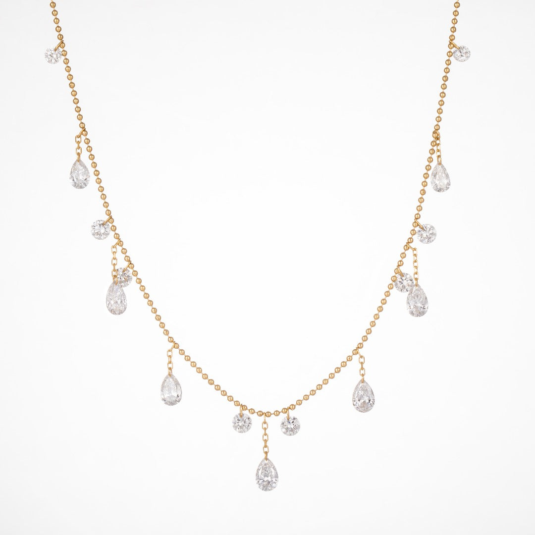 Serwa Jewellery | Celestial Drizzle – 18K Lab-Grown Diamond Necklace