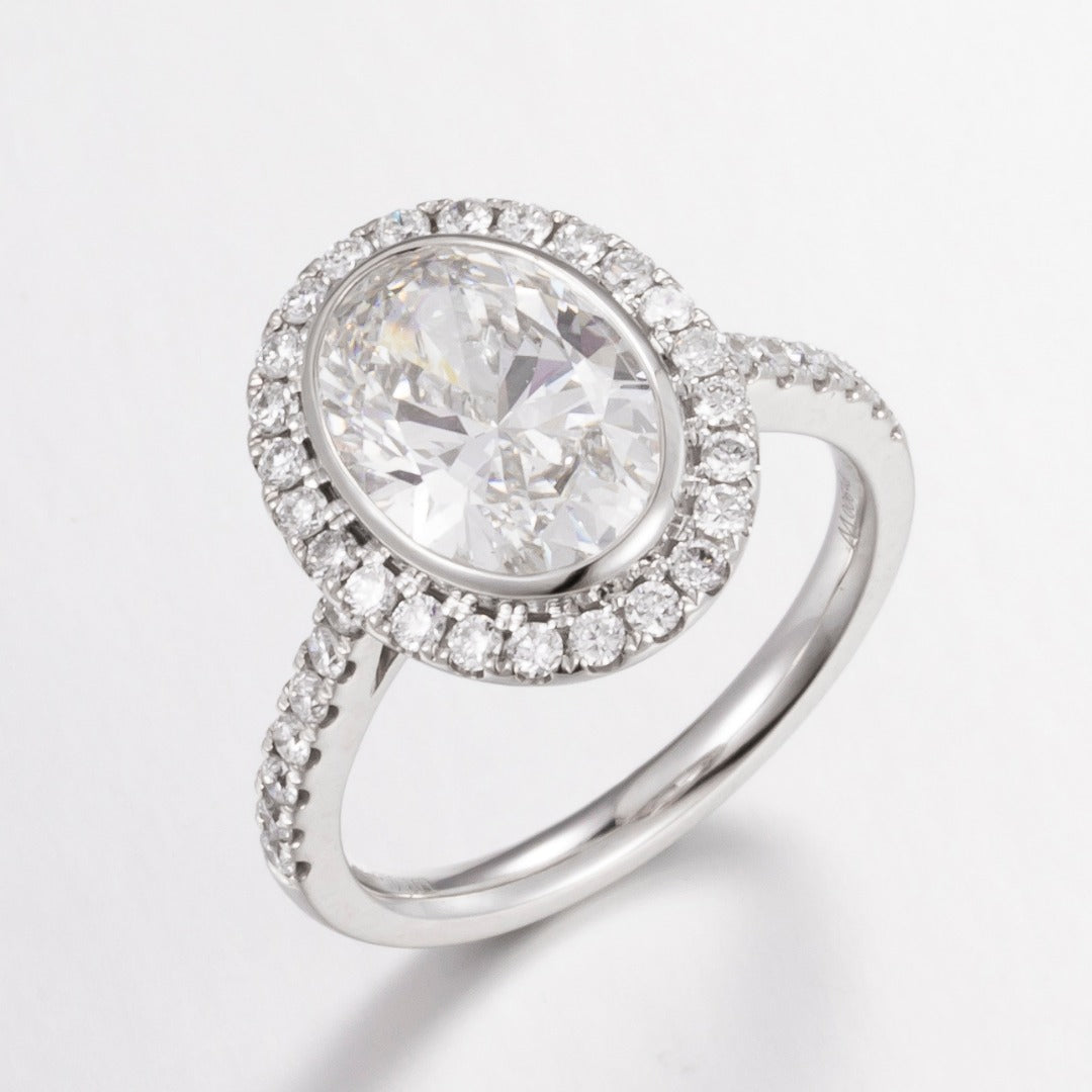 Serwa Jewellery | Halo Lumina – PT900 Lab-Grown Diamond Ring