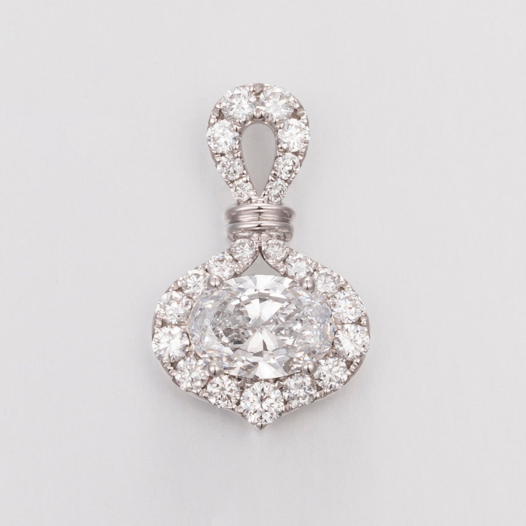 Serwa Jewellery | Halo Lab-Grown Diamond Pendant – PT900 Platinum