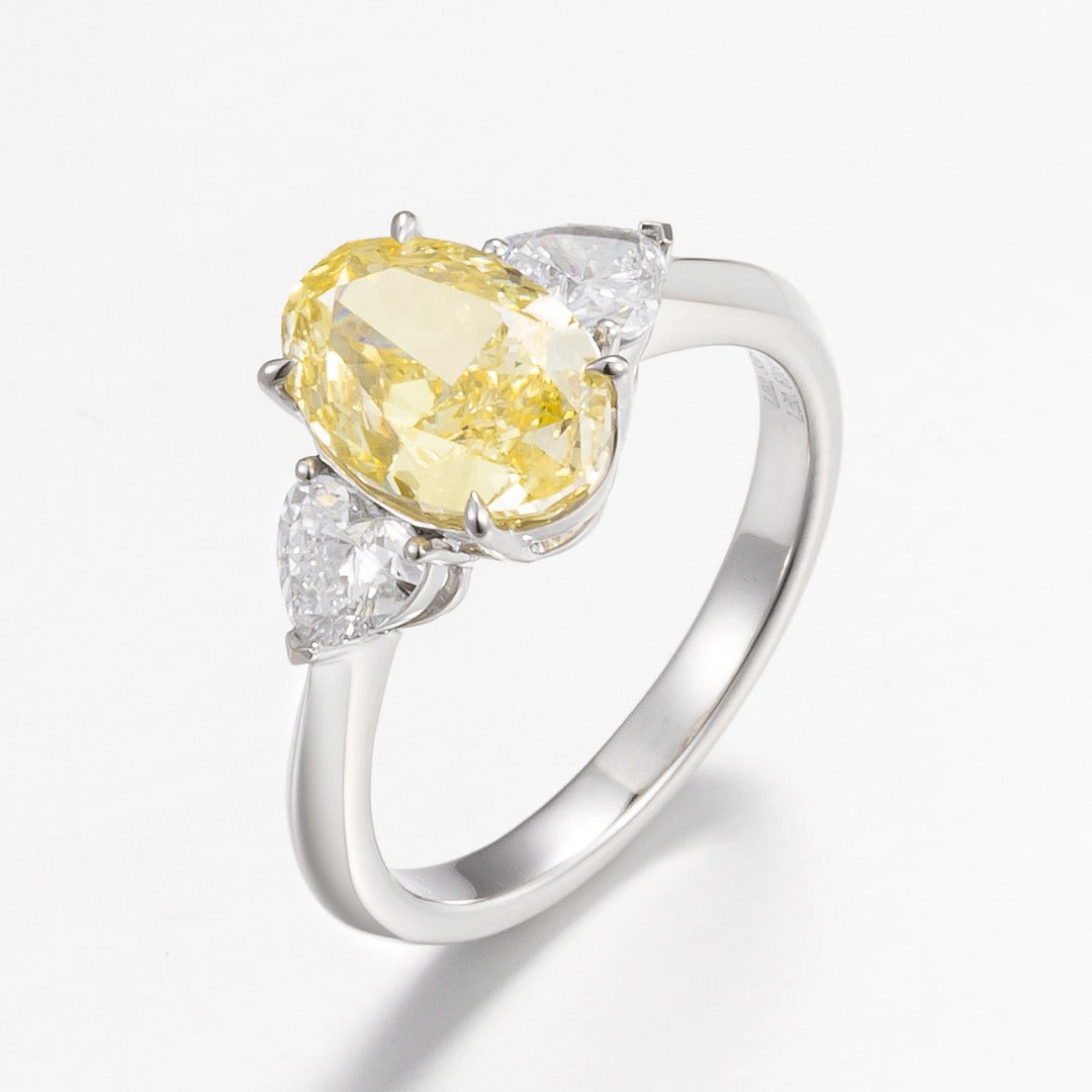 Serwa Jewellery | Golden Balance – PT900 Lab-Grown Yellow Diamond Ring