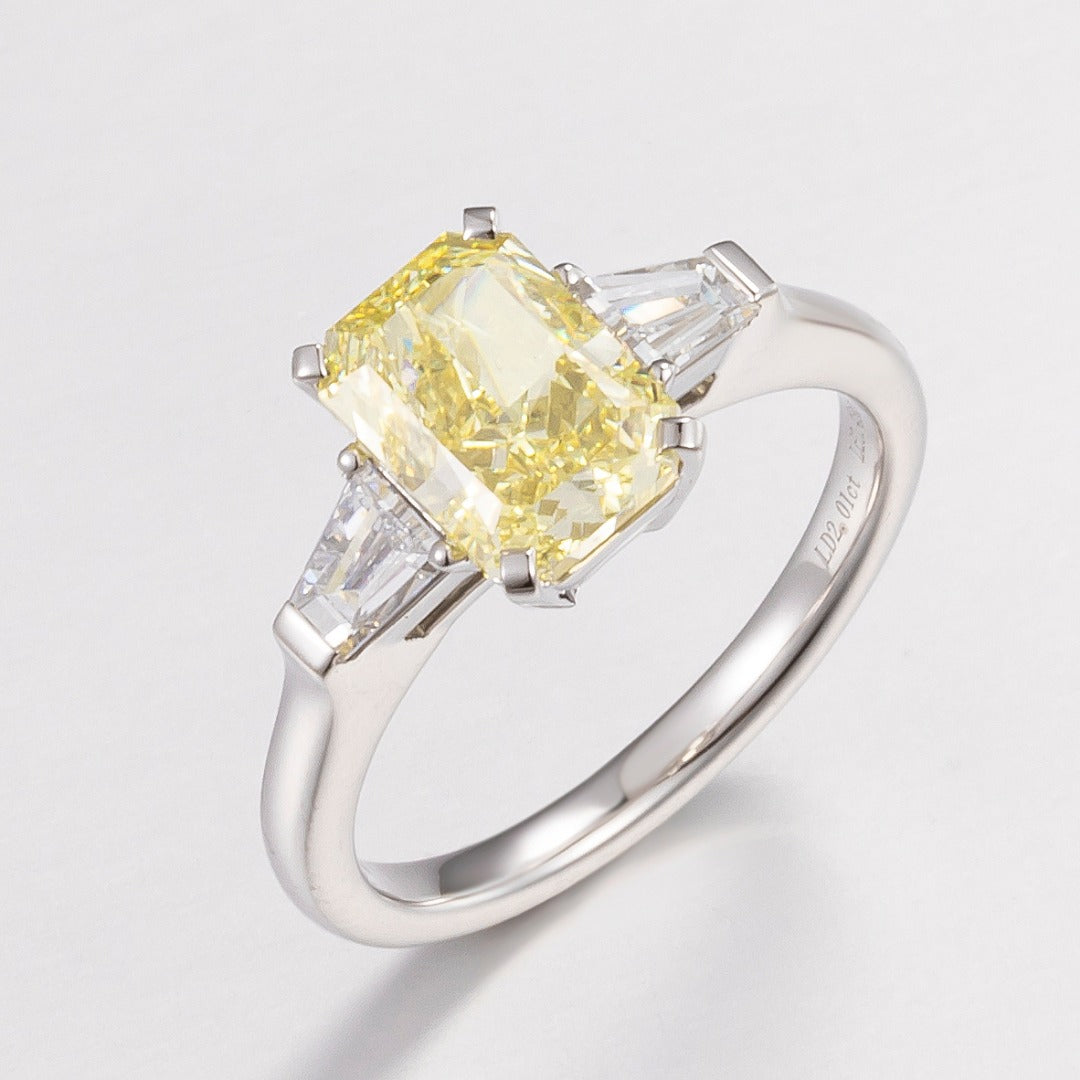 Serwa Jewellery | Golden Axis – PT900 Lab-Grown Yellow Diamond Ring