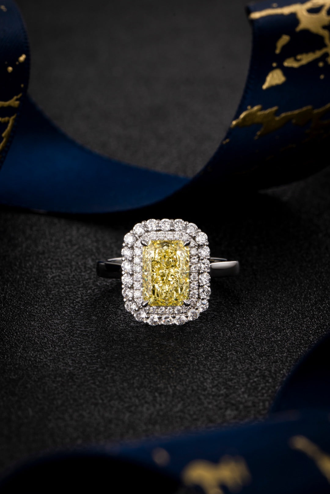 Serwa Jewellery | Golden Radiance – PT900 Lab-Grown Yellow Diamond Ring