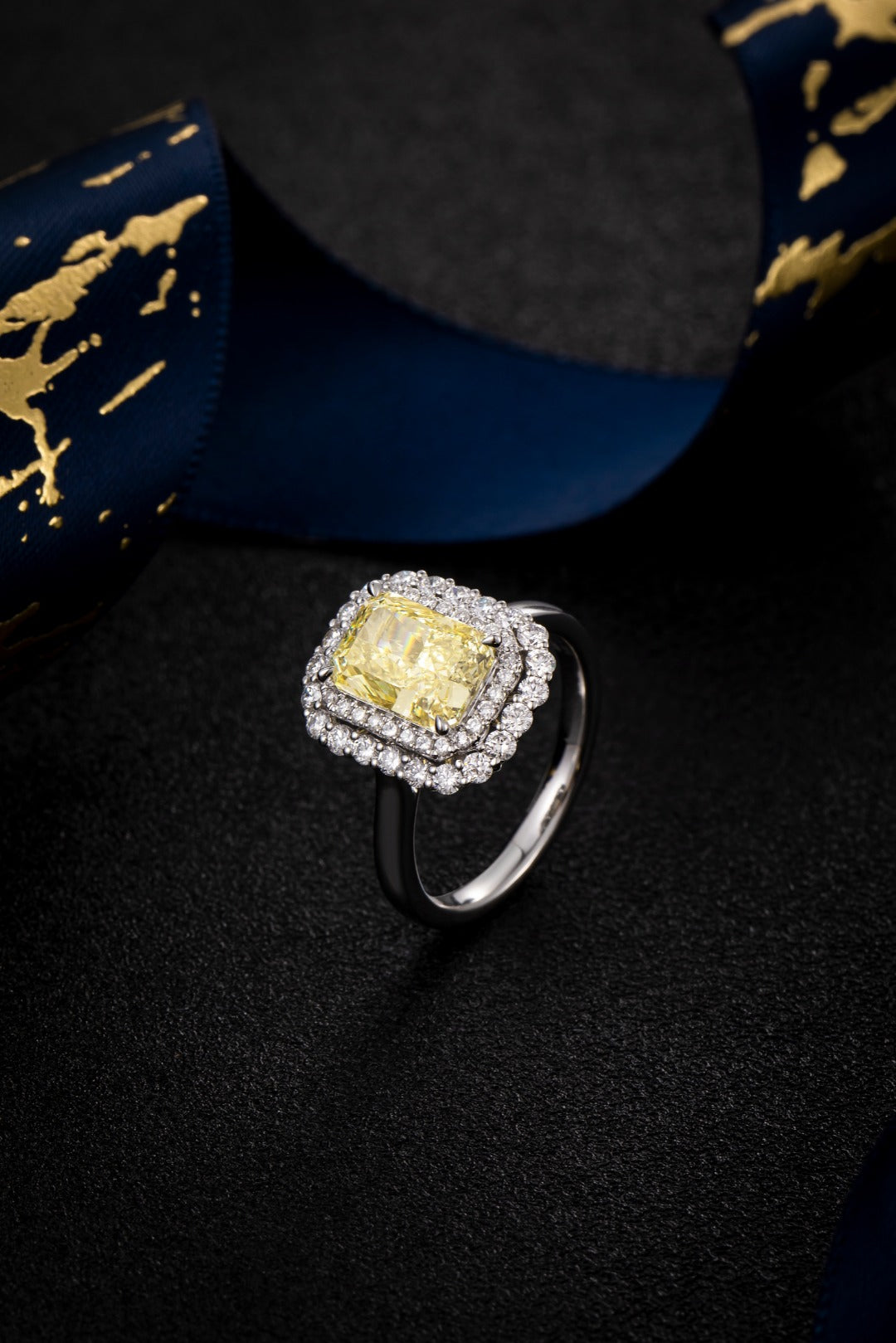 Serwa Jewellery | Golden Radiance – PT900 Lab-Grown Yellow Diamond Ring