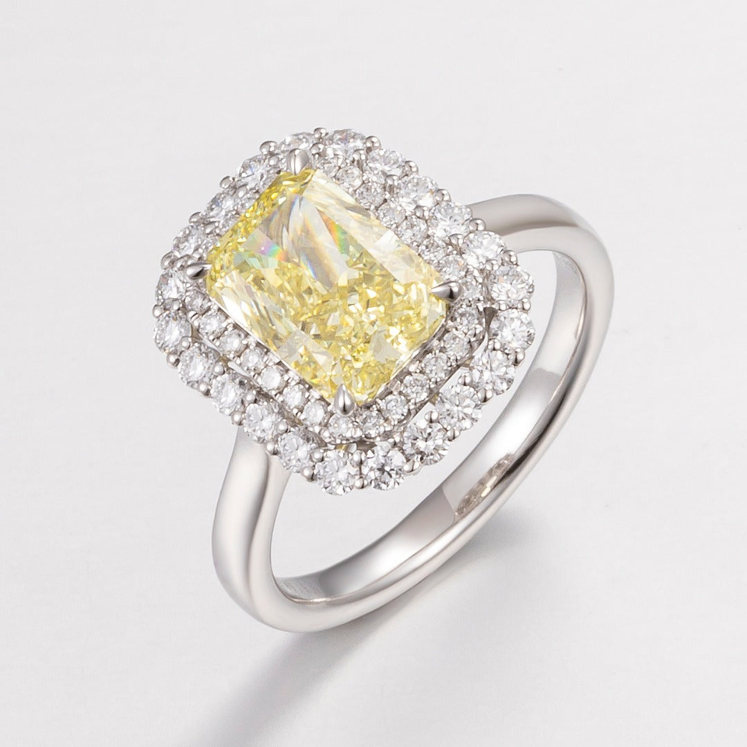 Serwa Jewellery | Golden Radiance – PT900 Lab-Grown Yellow Diamond Ring