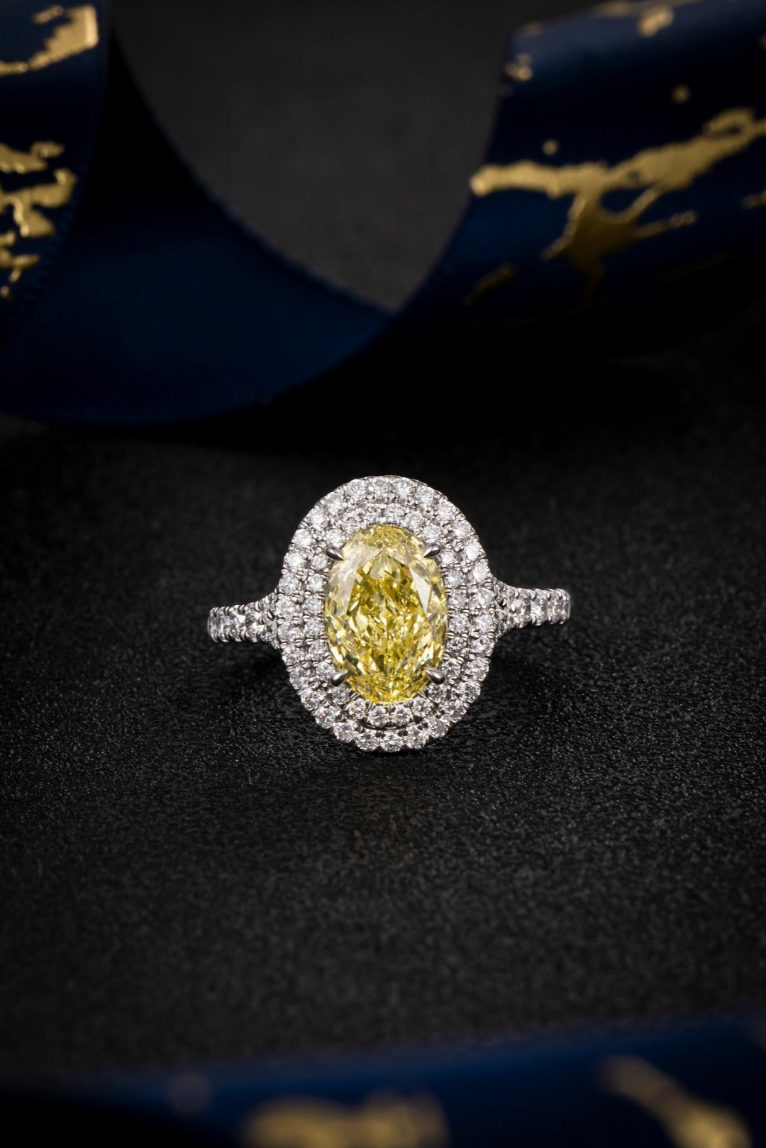 Serwa Jewellery | Golden Embrace – PT900 Lab-Grown Yellow Diamond Ring