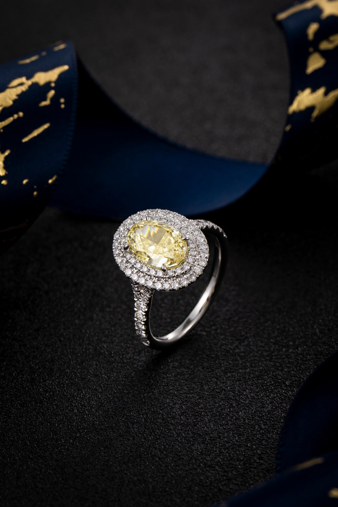 Serwa Jewellery | Golden Embrace – PT900 Lab-Grown Yellow Diamond Ring