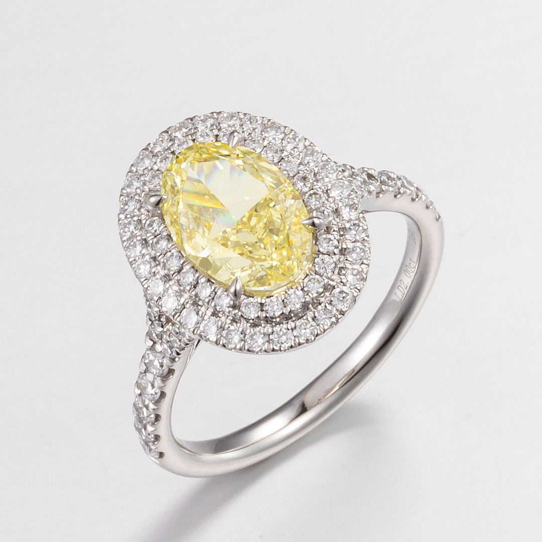 Serwa Jewellery | Golden Embrace – PT900 Lab-Grown Yellow Diamond Ring
