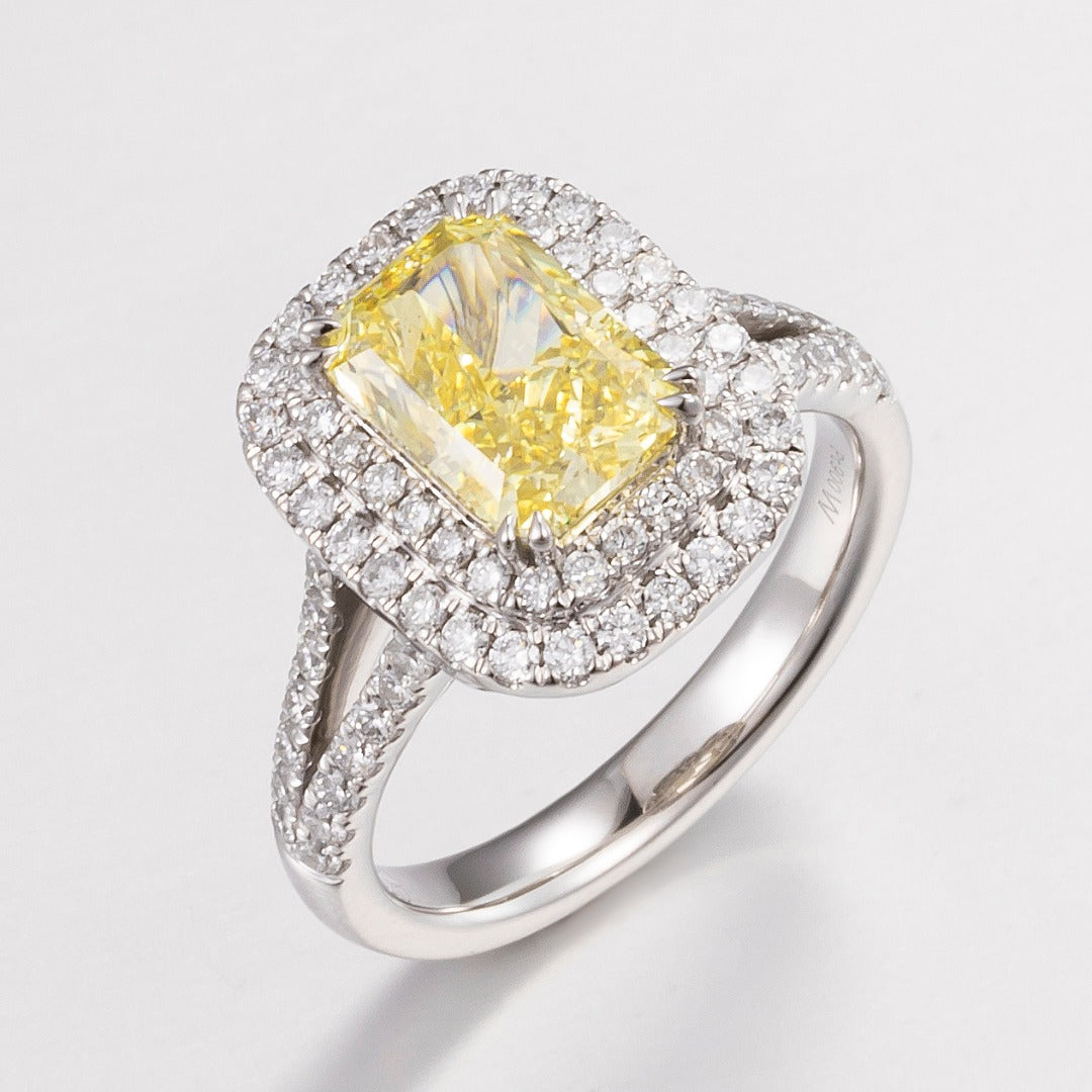 Serwa Jewellery | Golden Prestige – PT900 Lab-Grown Yellow Diamond Ring