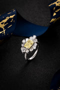 Serwa Jewellery | Golden Bloom – PT900 Lab-Grown Yellow Diamond Ring