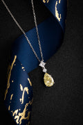 Serwa Jewellery | Golden Drop – PT950 Lab-Grown Yellow Diamond Necklace