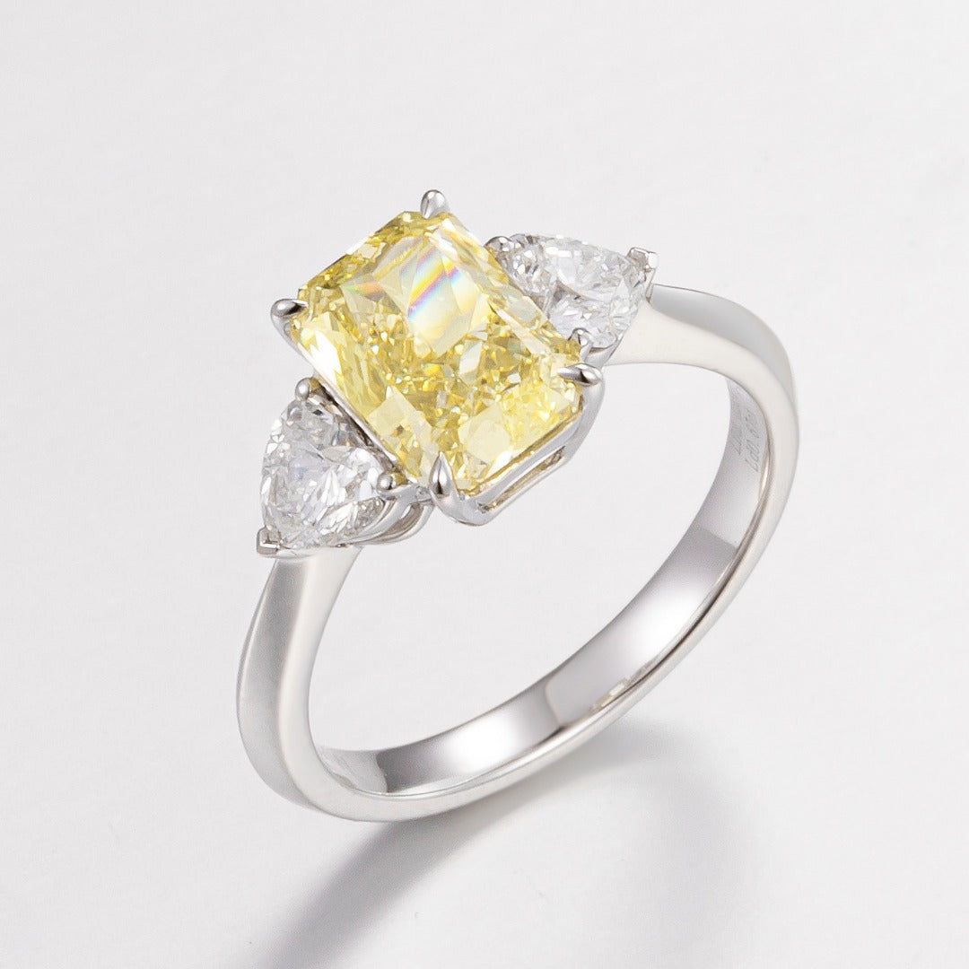 Serwa Jewellery | Golden Clarity – PT900 Lab-Grown Yellow Diamond Ring