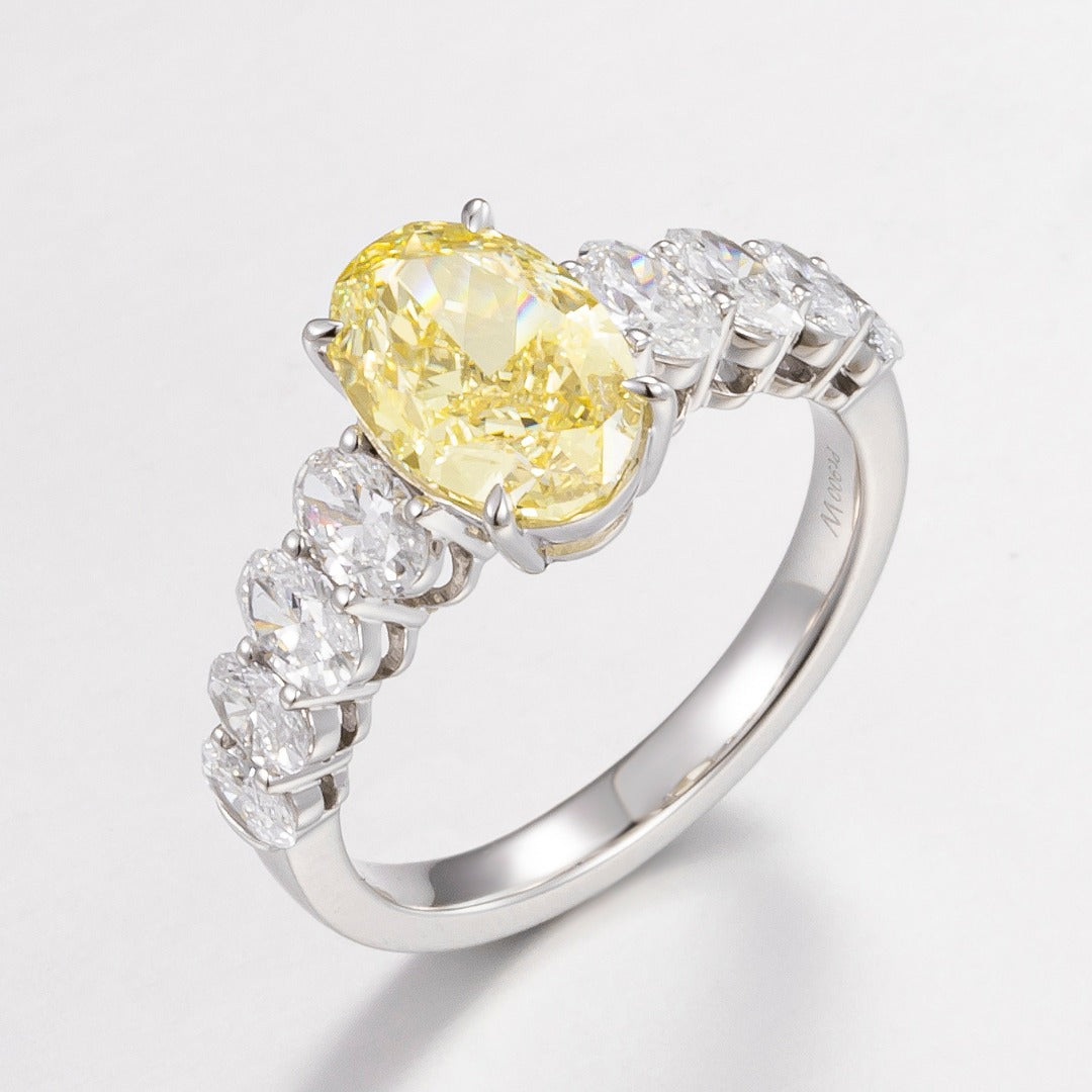 Serwa Jewellery | Golden Lineage – PT900 Lab-Grown Yellow Diamond Ring