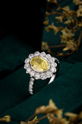 Serwa Jewellery | Golden Rosette – PT900 Lab-Grown Yellow Diamond Ring