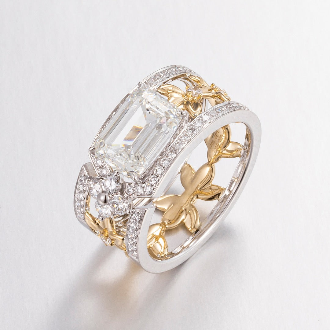 Serwa Jewellery | Emerald Radiance – 14K Lab-Grown Diamond Ring