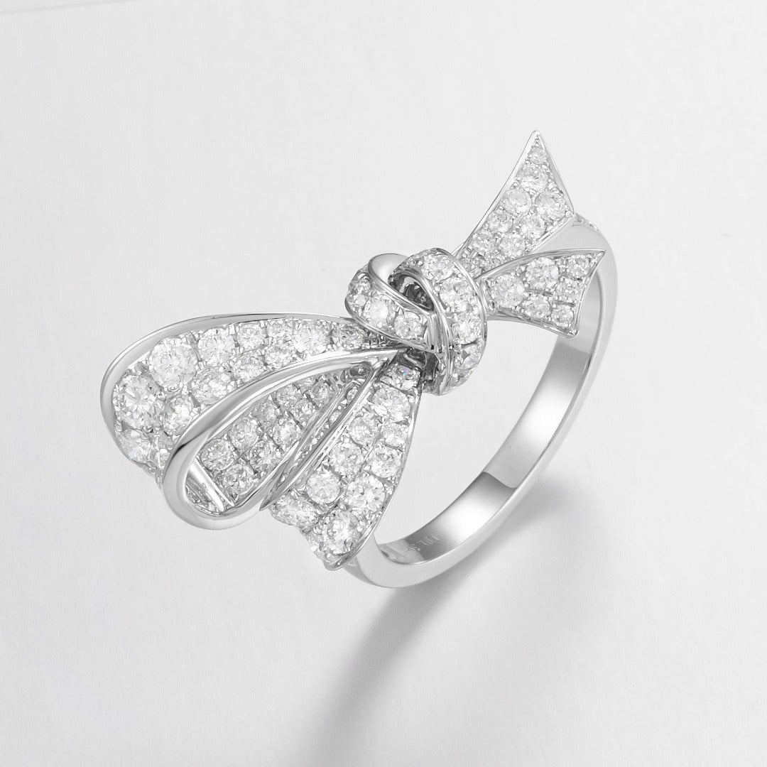 Serwa Jewellery | Sculpted Bow – 14K Lab-Grown Diamond Ring