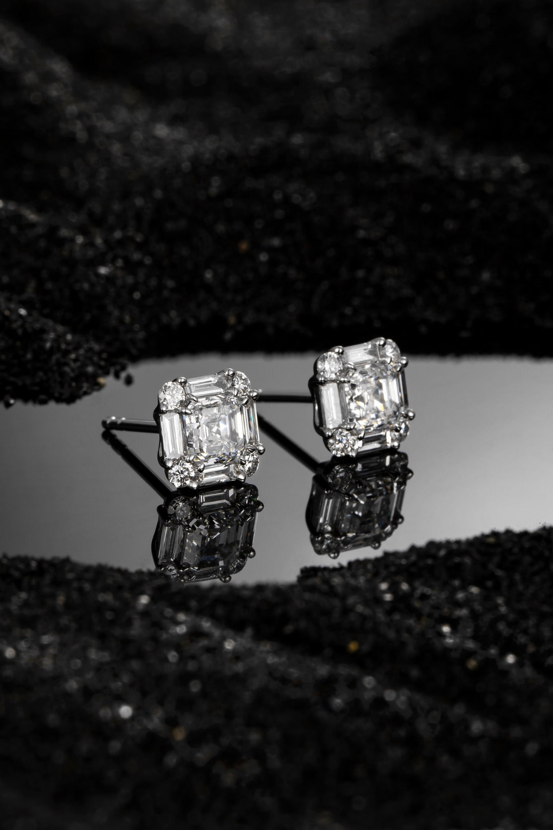 Serwa Jewellery | Asscher Brilliance – 14K Lab-Grown Diamond Stud Earrings