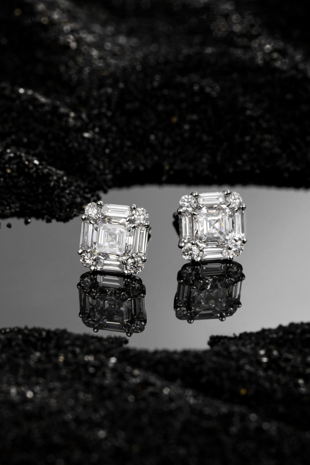 Serwa Jewellery | Asscher Brilliance – 14K Lab-Grown Diamond Stud Earrings