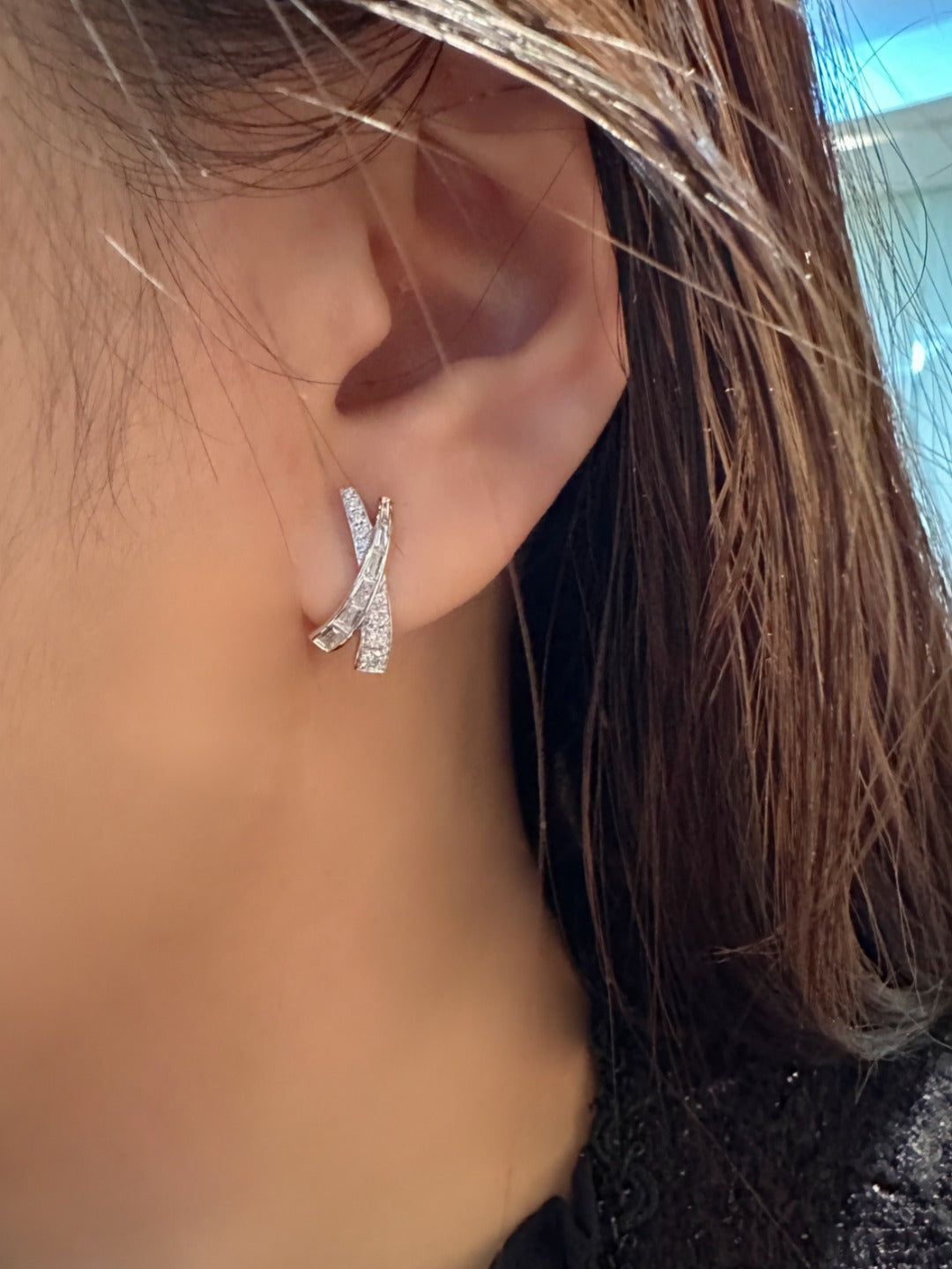 Serwa Jewellery | Parallel Grace – 14K Lab-Grown Diamond Earrings