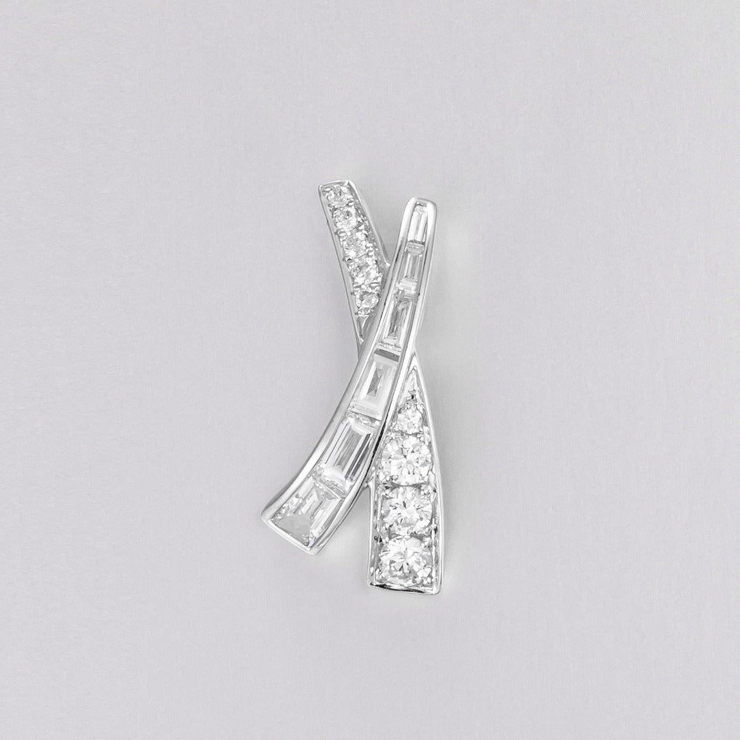 Serwa Jewellery | Parallel Grace – 14K Lab-Grown Diamond Pendant