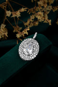 Serwa Jewellery | Halo Grandeur – PT900 Lab-Grown Diamond Pendant