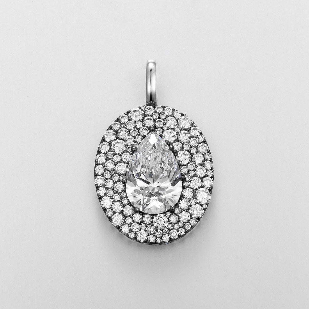 Serwa Jewellery | Halo Grandeur – PT900 Lab-Grown Diamond Pendant