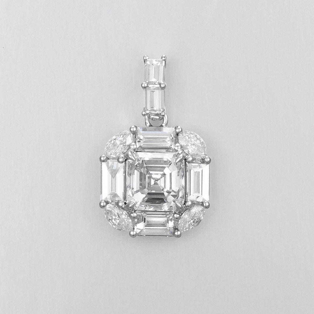 Serwa Jewellery | Radiant Frame – 14K Lab-Grown Diamond Pendant