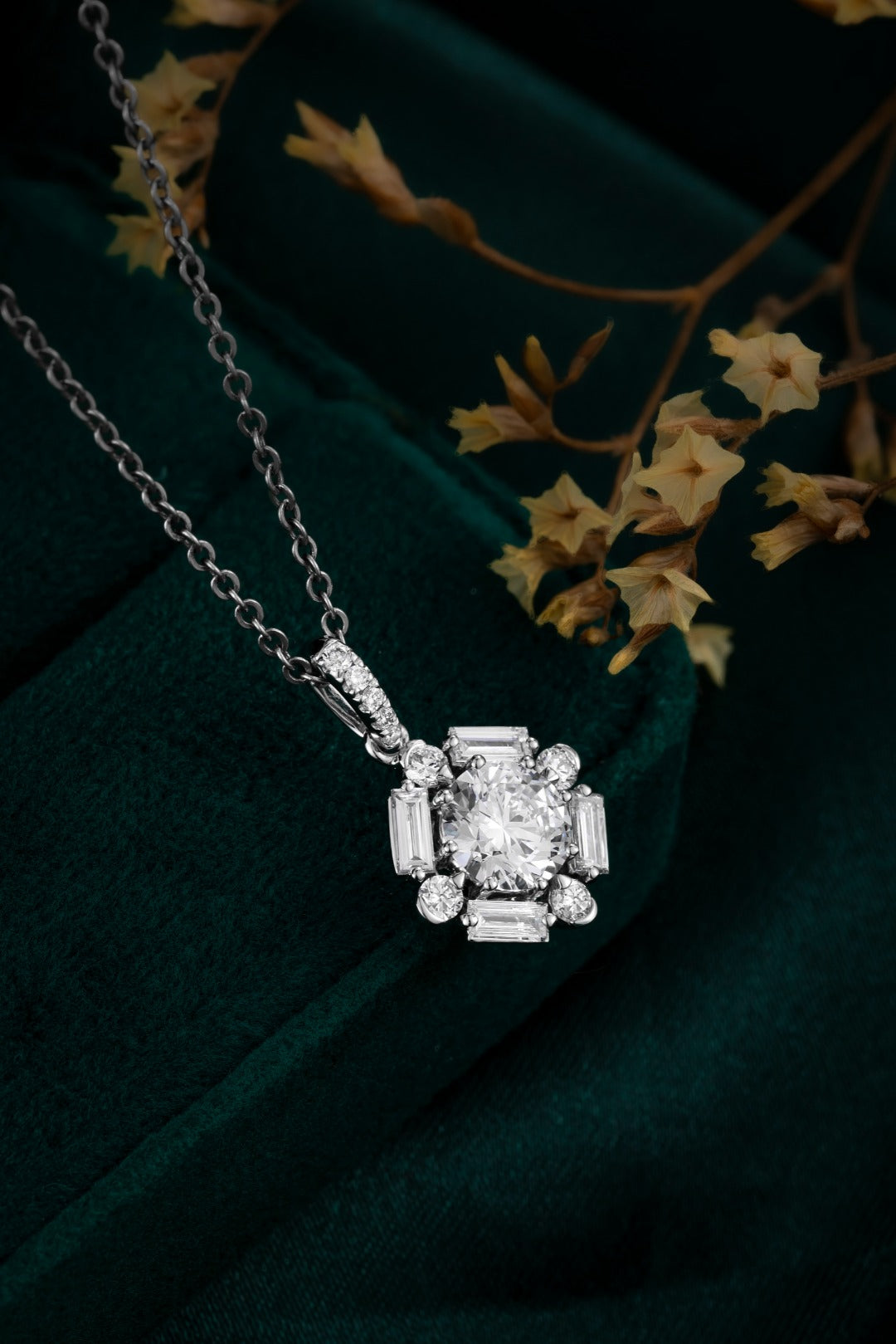 Serwa Jewellery | Radiant Geometry – PT900 Lab-Grown Diamond Pendant