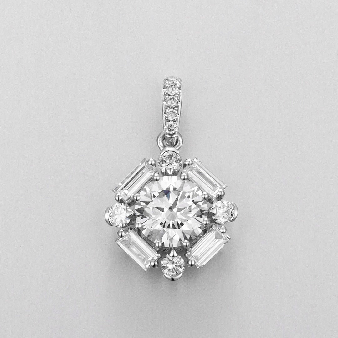 Serwa Jewellery | Radiant Geometry – PT900 Lab-Grown Diamond Pendant