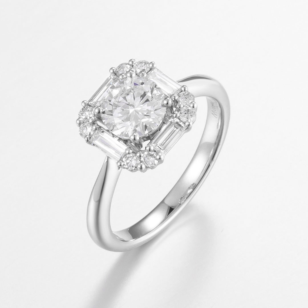 Serwa Jewellery | Radiant Frame – PT900 Lab-Grown Diamond Ring